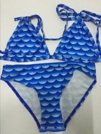 mermaid bikini blue