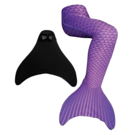 Mermaid tail purple adult with fin