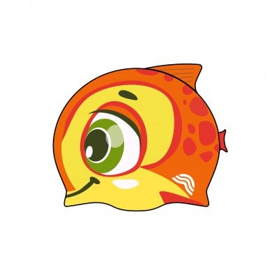 swim cap orange fish