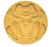 Frog gold swim pin