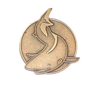 The Shark Bronze swim pin