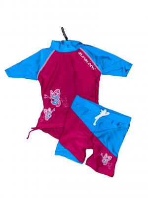Sun Set Short Sleeve Butterfly pink/turquoise