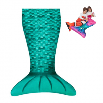 Mermaid blanket turqoise